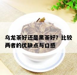 乌龙茶好还是黑茶好？比较两者的优缺点与口感