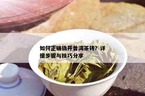 如何正确撬开普洱茶砖？详细步骤与技巧分享