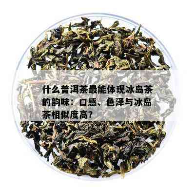 什么普洱茶最能体现冰岛茶的韵味：口感、色泽与冰岛茶相似度高？