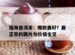 福海普洱茶：哪款更好？最正宗的图片与价格全览