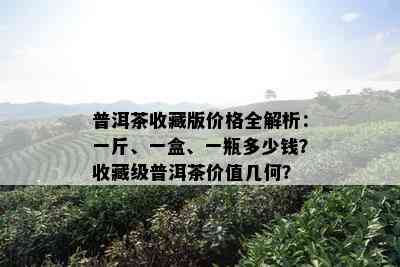 普洱茶收藏版价格全解析：一斤、一盒、一瓶多少钱？收藏级普洱茶价值几何？