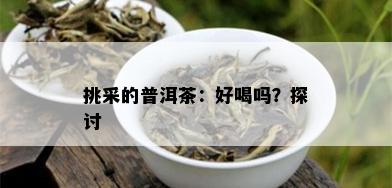 挑采的普洱茶：好喝吗？探讨