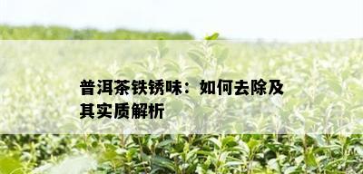 普洱茶铁锈味：如何去除及其实质解析