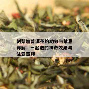 刺梨加普洱茶的功效与禁忌详解：一起泡的神奇效果与注意事项