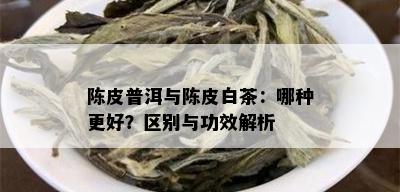 陈皮普洱与陈皮白茶：哪种更好？区别与功效解析