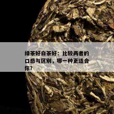 绿茶好白茶好：比较两者的口感与区别，哪一种更适合你？