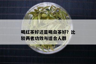 喝红茶好还是喝白茶好？比较两者功效与适合人群