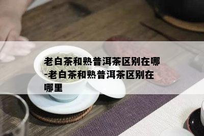 老白茶和熟普洱茶区别在哪-老白茶和熟普洱茶区别在哪里