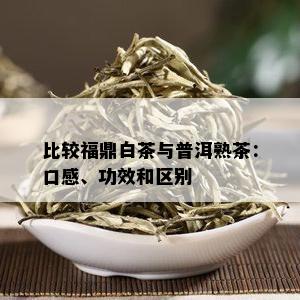 比较福鼎白茶与普洱熟茶：口感、功效和区别