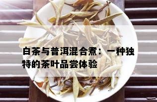 白茶与普洱混合煮：一种独特的茶叶品尝体验