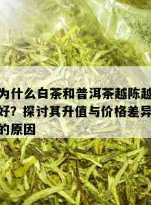 为什么白茶和普洱茶越陈越好？探讨其升值与价格差异的原因