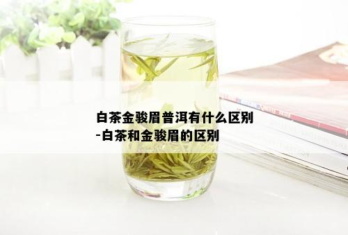 白茶金骏眉普洱有什么区别-白茶和金骏眉的区别