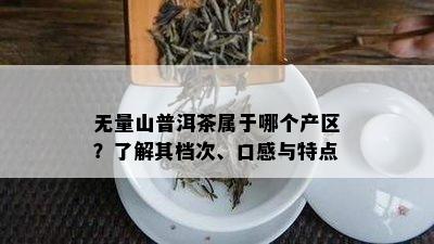 无量山普洱茶属于哪个产区？了解其档次、口感与特点