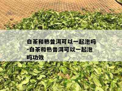 白茶和熟普洱可以一起泡吗-白茶和熟普洱可以一起泡吗功效