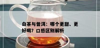 白茶与普洱：哪个更甜、更好喝？口感区别解析