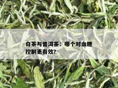 白茶与普洱茶：哪个对血糖控制更有效？