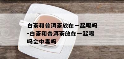 白茶和普洱茶放在一起喝吗-白茶和普洱茶放在一起喝吗会中吗