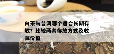 白茶与普洱哪个适合长期存放？比较两者存放方式及收藏价值