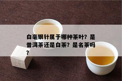 白毫银针属于哪种茶叶？是普洱茶还是白茶？是名茶吗？
