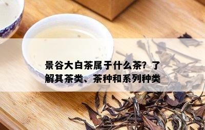 景谷大白茶属于什么茶？了解其茶类、茶种和系列种类
