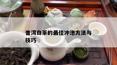 普洱白茶的更佳冲泡方法与技巧