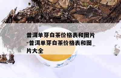 普洱单芽白茶价格表和图片-普洱单芽白茶价格表和图片大全