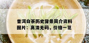 普洱白茶历史背景简介资料图片：高清 *** ，价格一览