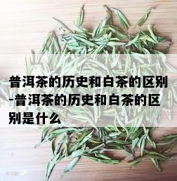 普洱茶的历史和白茶的区别-普洱茶的历史和白茶的区别是什么