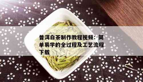 普洱白茶制作教程视频：简单易学的全过程及工艺流程下载