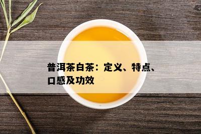 普洱茶白茶：定义、特点、口感及功效