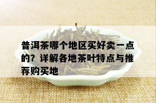 普洱茶哪个地区买好卖一点的？详解各地茶叶特点与推荐购买地