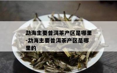 勐海主要普洱茶产区是哪里-勐海主要普洱茶产区是哪里的