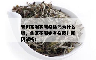 普洱茶喝完有杂质吗为什么呢，普洱茶喝完有杂质？原因解析！