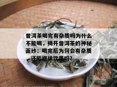 普洱茶喝完有杂质吗为什么不能喝，揭开普洱茶的神秘面纱：喝完后为何会有杂质，还能继续饮用吗？