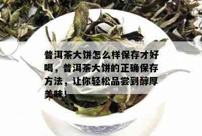 普洱茶大饼怎么样保存才好喝，普洱茶大饼的正确保存方法，让你轻松品尝到醇厚美味！