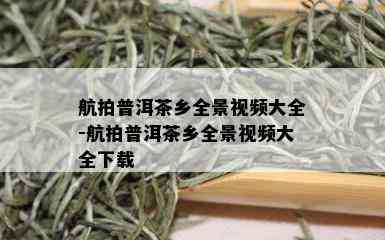 航拍普洱茶乡全景视频大全-航拍普洱茶乡全景视频大全下载