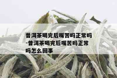 普洱茶喝完后嘴苦吗正常吗-普洱茶喝完后嘴苦吗正常吗怎么回事