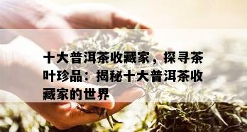 十大普洱茶收藏家，探寻茶叶珍品：揭秘十大普洱茶收藏家的世界