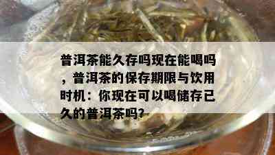 普洱茶能久存吗现在能喝吗，普洱茶的保存期限与饮用时机：你现在可以喝储存已久的普洱茶吗？