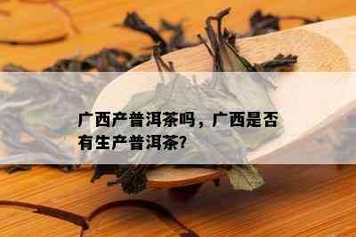 广西产普洱茶吗，广西是否有生产普洱茶？