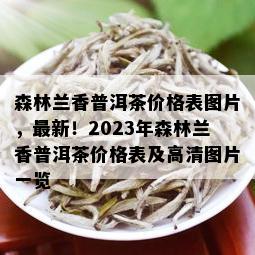 森林兰香普洱茶价格表图片，最新！2023年森林兰香普洱茶价格表及高清图片一览