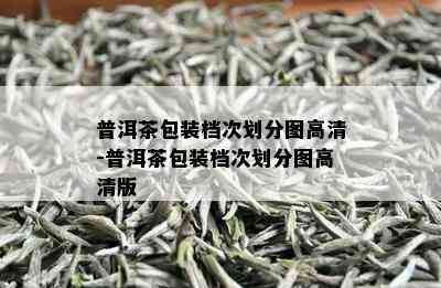 普洱茶包装档次划分图高清-普洱茶包装档次划分图高清版