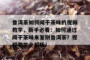 普洱茶如何闻干茶味的视频教学，新手必看：如何通过闻干茶味来鉴别普洱茶？视频教学全解析！