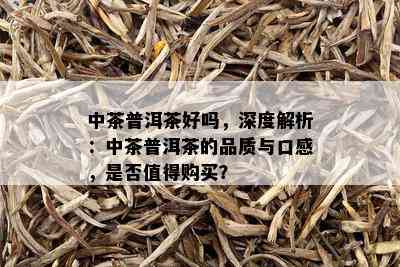 中茶普洱茶好吗，深度解析：中茶普洱茶的品质与口感，是否值得购买？