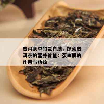 普洱茶中的蛋白质，探索普洱茶的营养价值：蛋白质的作用与功效