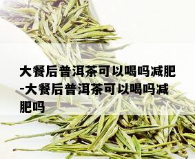 大餐后普洱茶可以喝吗减肥-大餐后普洱茶可以喝吗减肥吗