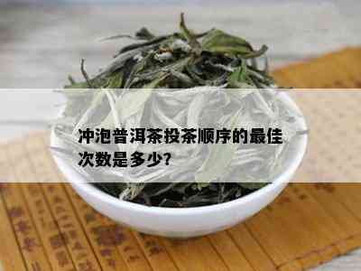 冲泡普洱茶投茶顺序的更佳次数是多少？