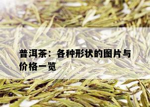 普洱茶：各种形状的图片与价格一览