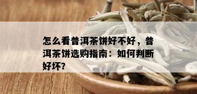 怎么看普洱茶饼好不好，普洱茶饼选购指南：如何判断好坏？