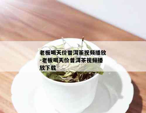 老板喝天价普洱茶视频播放-老板喝天价普洱茶视频播放下载